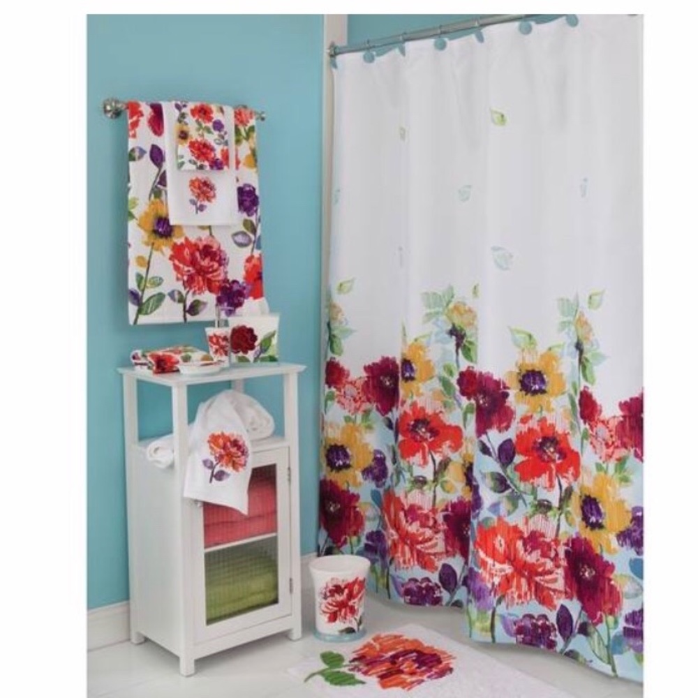 Lenox garden graffiti shower curtain